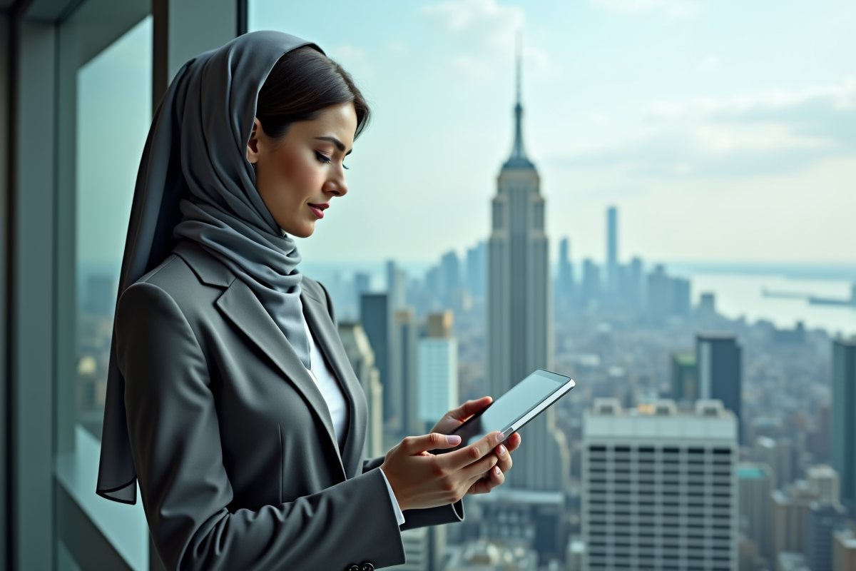 Femme professionnelle analysant des graphiques d